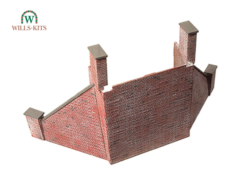 Wills SS64 OO Scenic Series Kit Abutments with Wing Walls