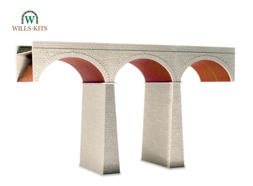 Wills SS80 OO Scenic Series Kit Three-Arch Viaduct