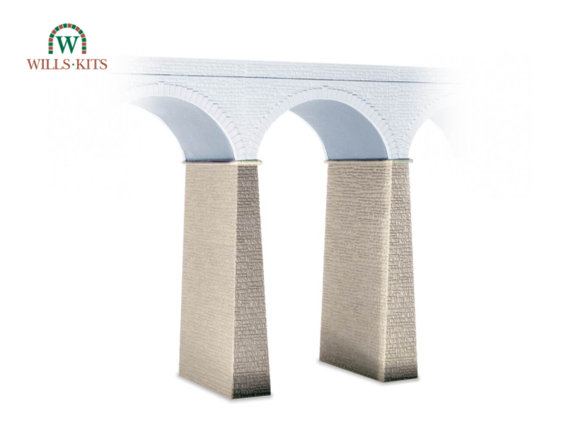 Wills SS83 OO Scenic Series Kit Two Stone Piers for Viaduct