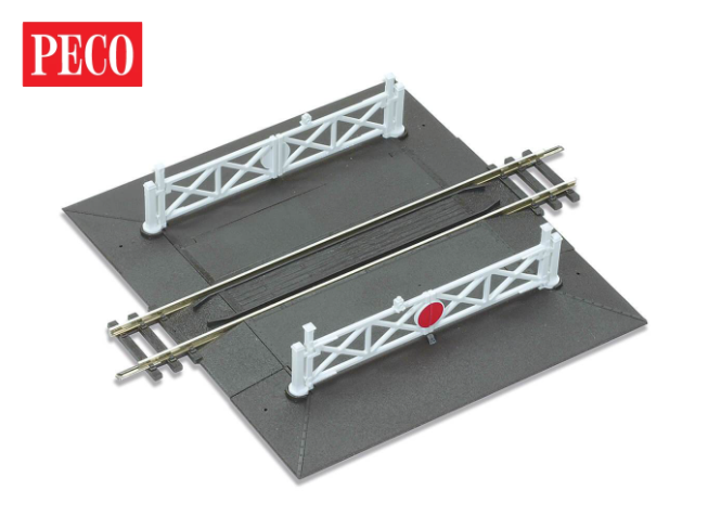 Peco ST-268 OO Setrack Straight Level Crossing (Code100)