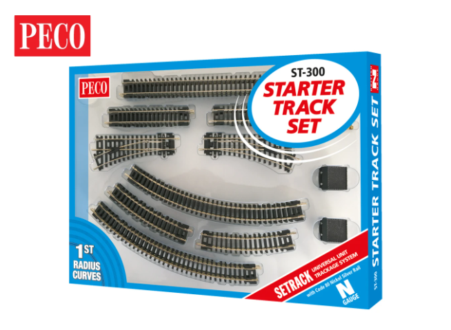 Peco ST-300 N Setrack Starter Track Set, 1st Radius (Code80)
