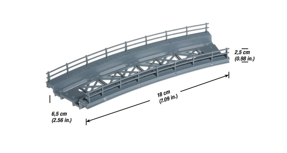 Noch 21350 HO Bridge Base, Curved Radius (360mm) Kit