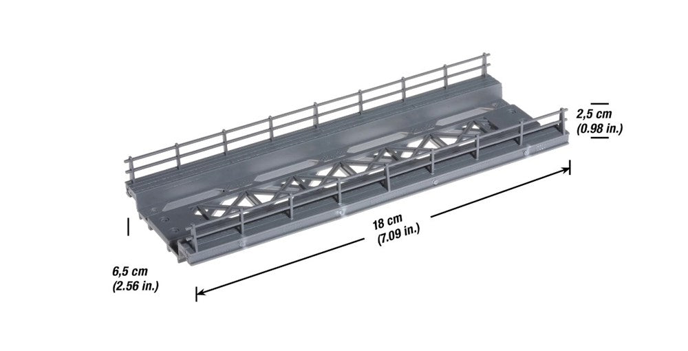 Noch 21340 HO Bridge Base, Straight Kit