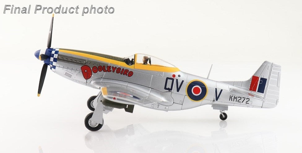 Hobby Master HA7749 1:48 North American Mustang Mk IV Diecast Model RAF No.19 Sqn, KM272 Dooleybird, Joe Dooley, 1945