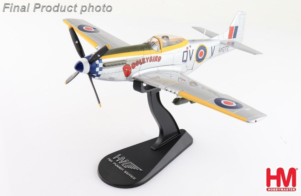 Hobby Master HA7749 1:48 North American Mustang Mk IV Diecast Model RAF No.19 Sqn, KM272 Dooleybird, Joe Dooley, 1945