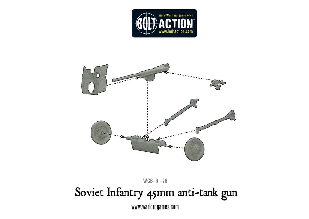 Bolt Action Soviet 45mm Anti Tank Gun