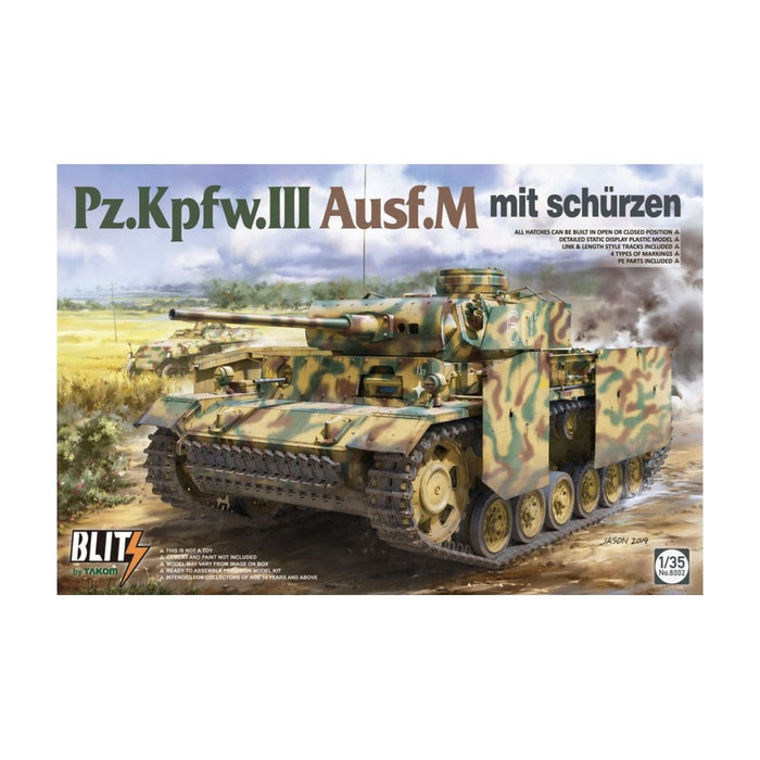 Takom 8002 1:35 Pz.Kpfw. III Ausf. M mit schurzen