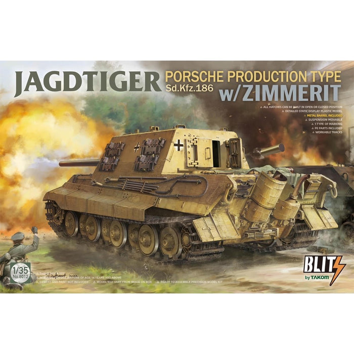 Takom 8012 1:35 Jagdtiger Sd.Kfz. 186 with Zimmerit