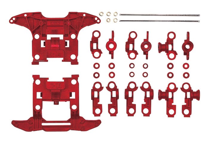 Tamiya 15411 Mini 4WD MINI PRO Reinforced N-04/T-04 Units (Red)