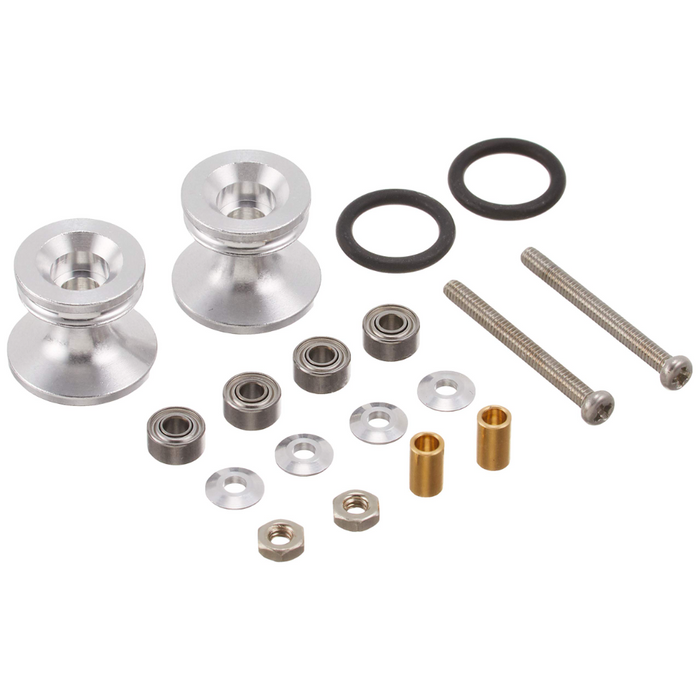 Tamiya 15418 Mini 4WD Double Aluminium Rollers w/Rubber Rings (13-12mm)