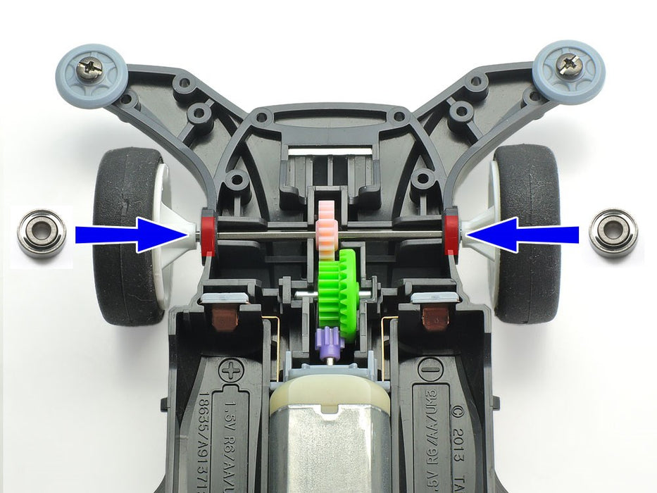 Tamiya 15519 Mini 4WD HG Round Hole Ball Bearings (4pcs)