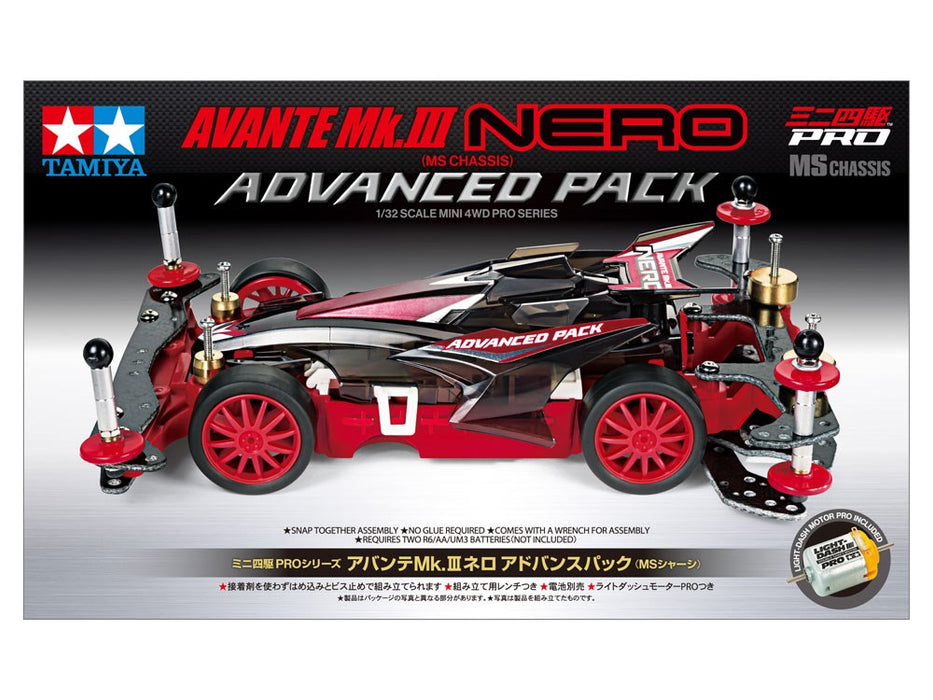 Tamiya 18662 Mini 4WD Avante Mk.III Nero Advanced Pack (MS Chassis)