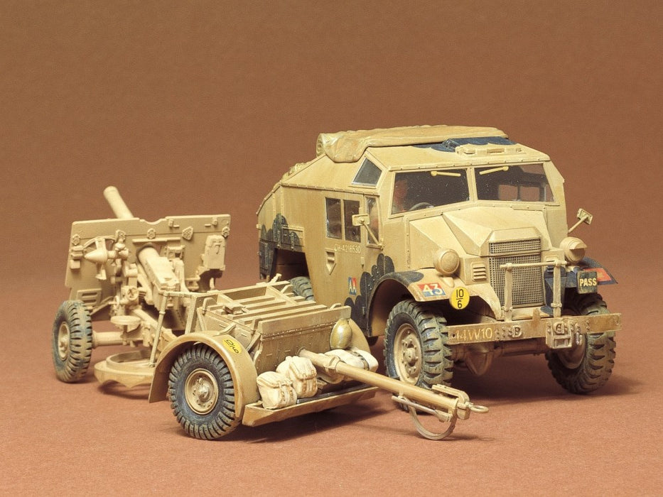 Tamiya 35044 1:35 British 25PDR Field Gun With Quad Gun Tractor