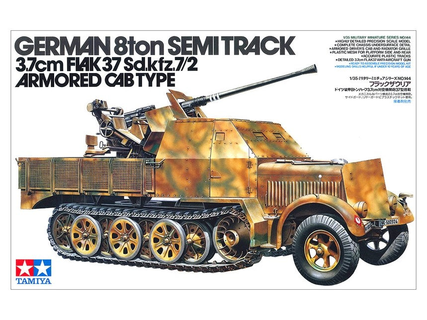 Tamiya 35144 1:35 German 8ton Half-track Flak 37 Sd.Kfz.7/2 Armoured Cab Type