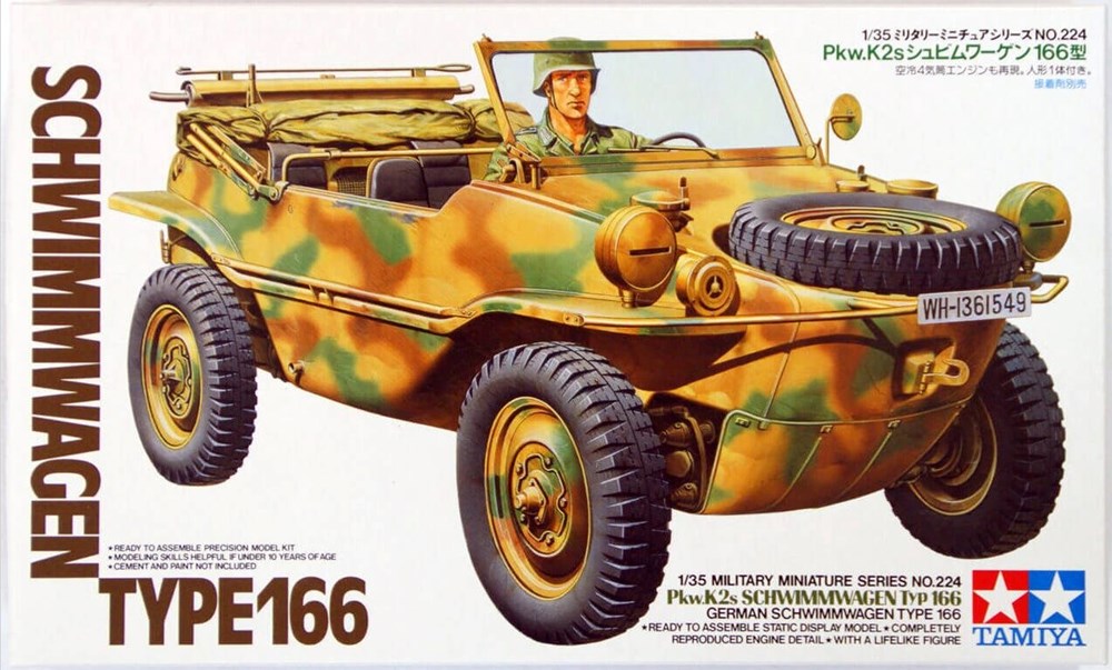 Tamiya 35224 1:35 Pkw.K2s Schwimmwagen Type 166