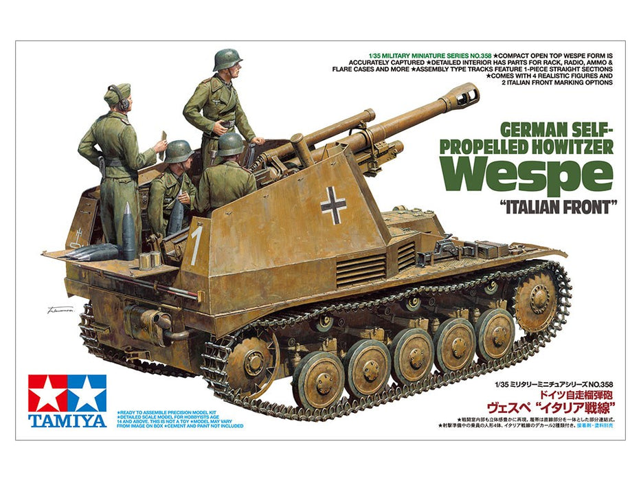 Tamiya 35358 1:35 German Self-Propelled Howitzer Wespe "Italian Front"
