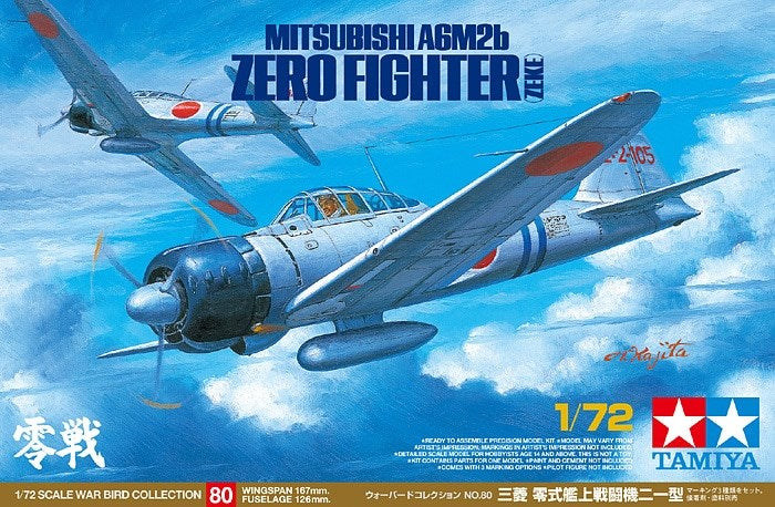 Tamiya 60780 1:72 Mitsubishi A6M2b Zero Fighter (Zeke)