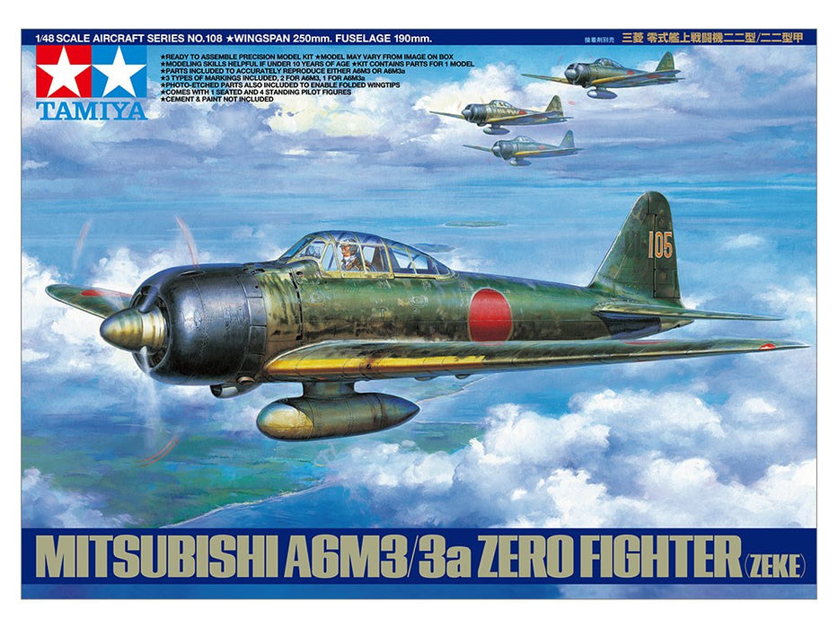Tamiya 61108 1:48 Mitsubishi A6M3/3a Zero (Zeke)