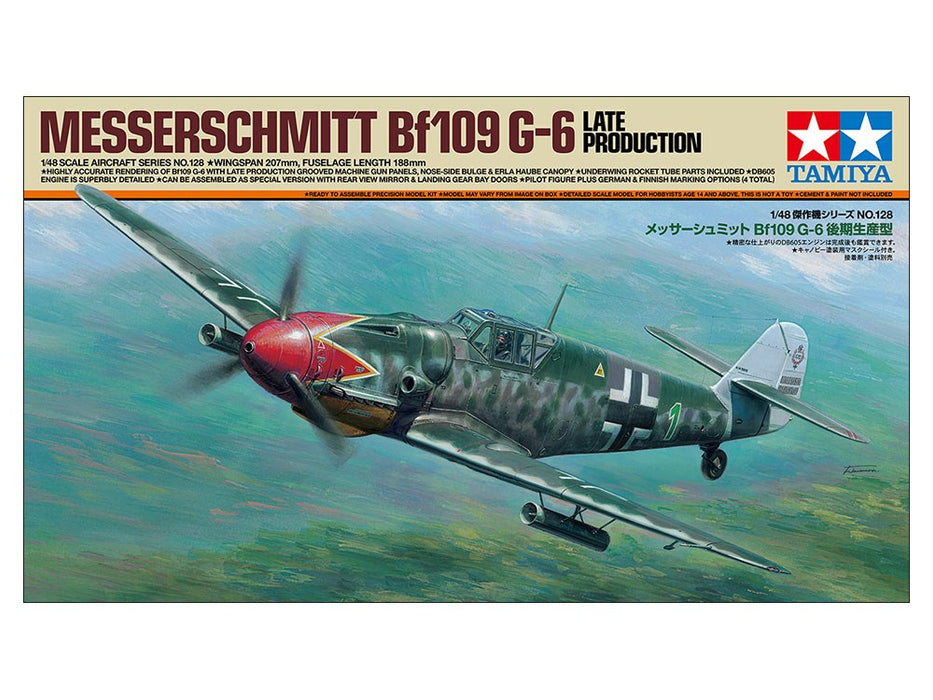 Tamiya 61128 1:48 Messerschmitt Bf109 G-6 Late Production