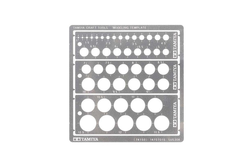 Tamiya 74150 Modelling Template (Round/1-12.5mm)