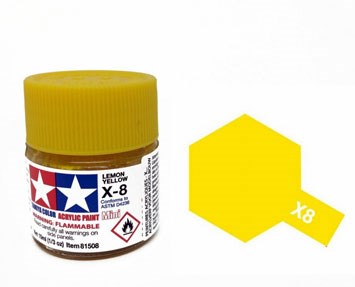 Tamiya X8 Lemon Yellow Acrylic Paint - 10ml