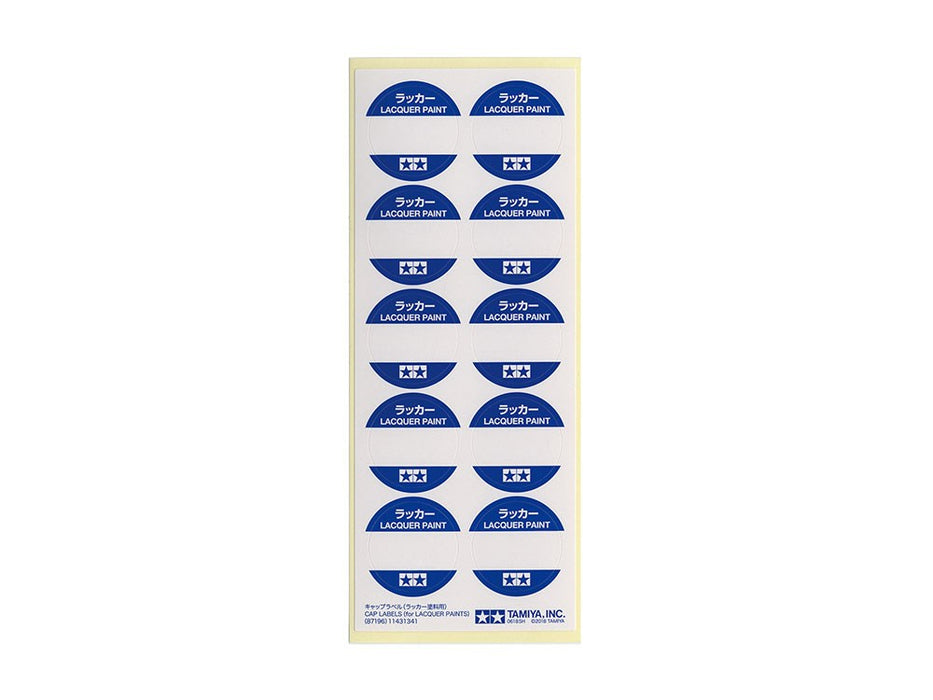 Tamiya 87196 Cap Labels (For Lacquer Paints)