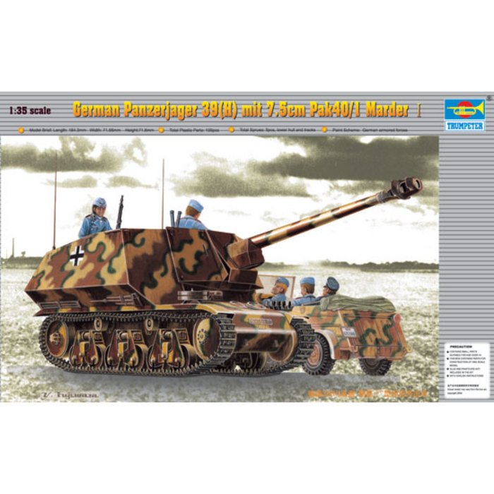 Trumpeter 00354 1:35 Panzerjager39(H)75mm Marder II