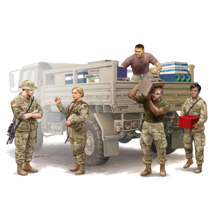 Trumpeter 00429 1:35 Modern U.S. soldiers - Logistics Supply Team