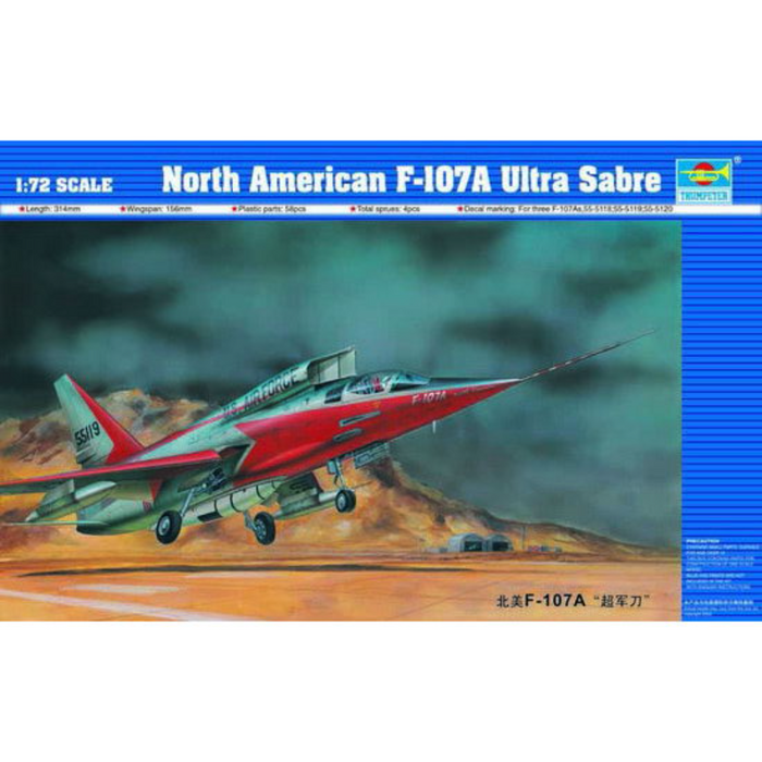 Trumpeter 01605 1:72 F-107A U-sabre