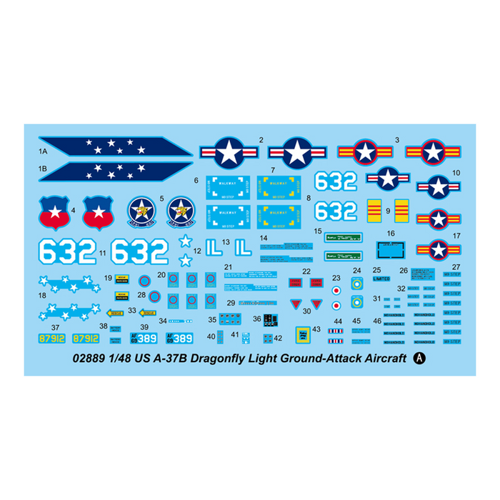 Trumpeter 02889 1:48 US A-37B Dragonfly Light Ground-Attack Aircraft