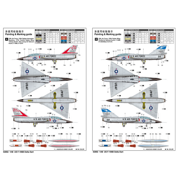 Trumpeter 02892 1:48 F-106B Delta Dart