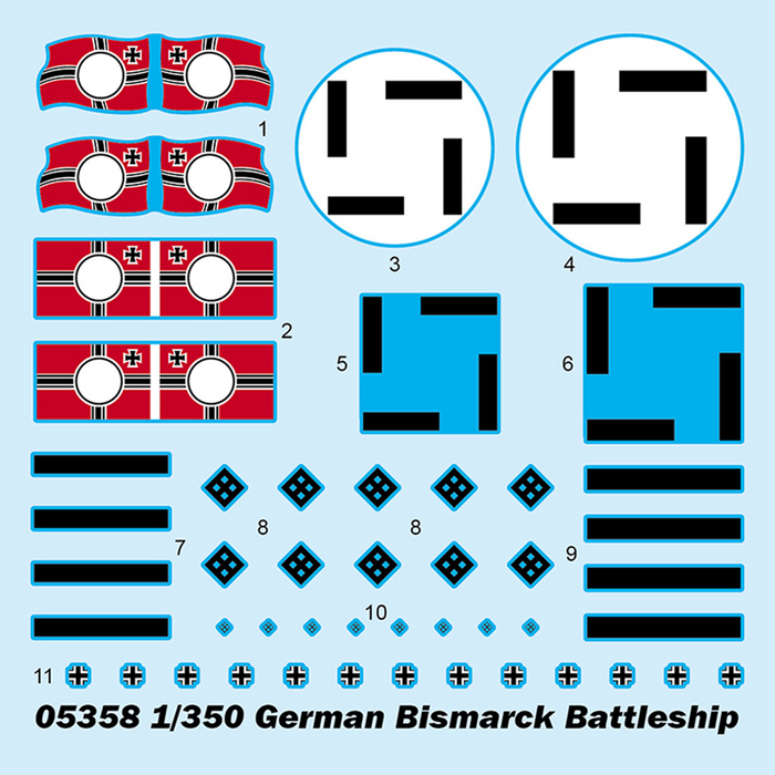 Trumpeter 05358 1:350 German Bismarck Battleship