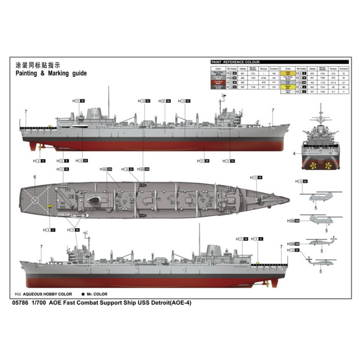 Trumpeter 05786 1:700 AOE Fast Combat Support Ship Detroit(AOE-4)