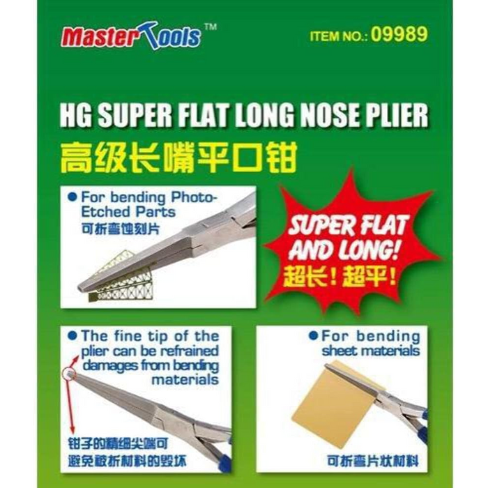 Master Tools 09989 HG Super Flat Long Nose Plier