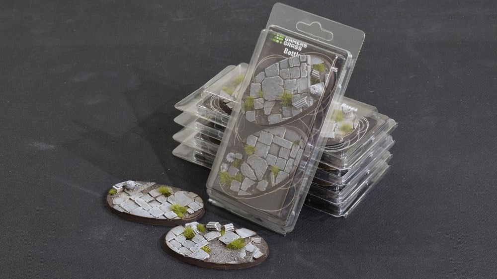 Gamers Grass Temple Bases - Oval 90mm (x2)