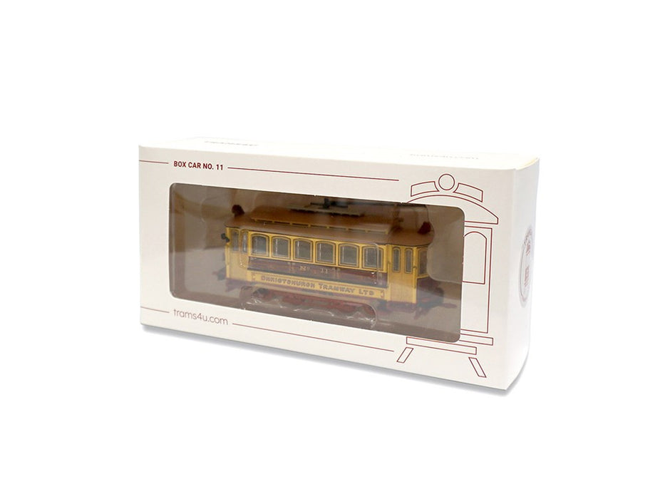 Trams4u 1:87 Box Car No.11 Standard Edition - Christchurch Tramways