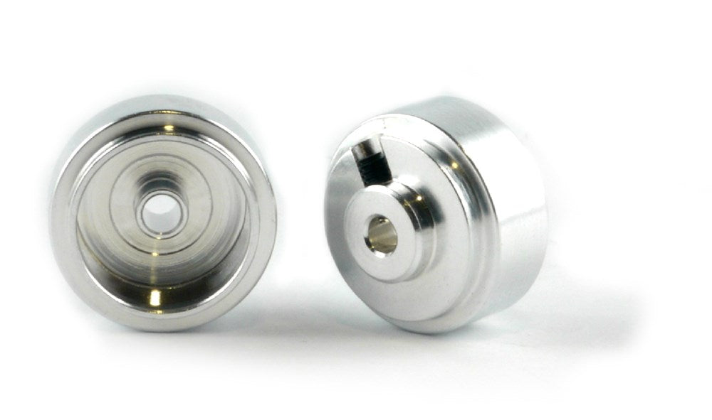 Slot.it W14308015A Aluminum Ø14.3x8x1.5mm wheels, M2 grub, silver (2x), 1.2g - ex