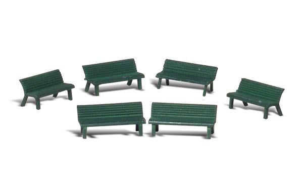 Woodland Scenics A2181 N Scenic Accents Park Benches 6pc