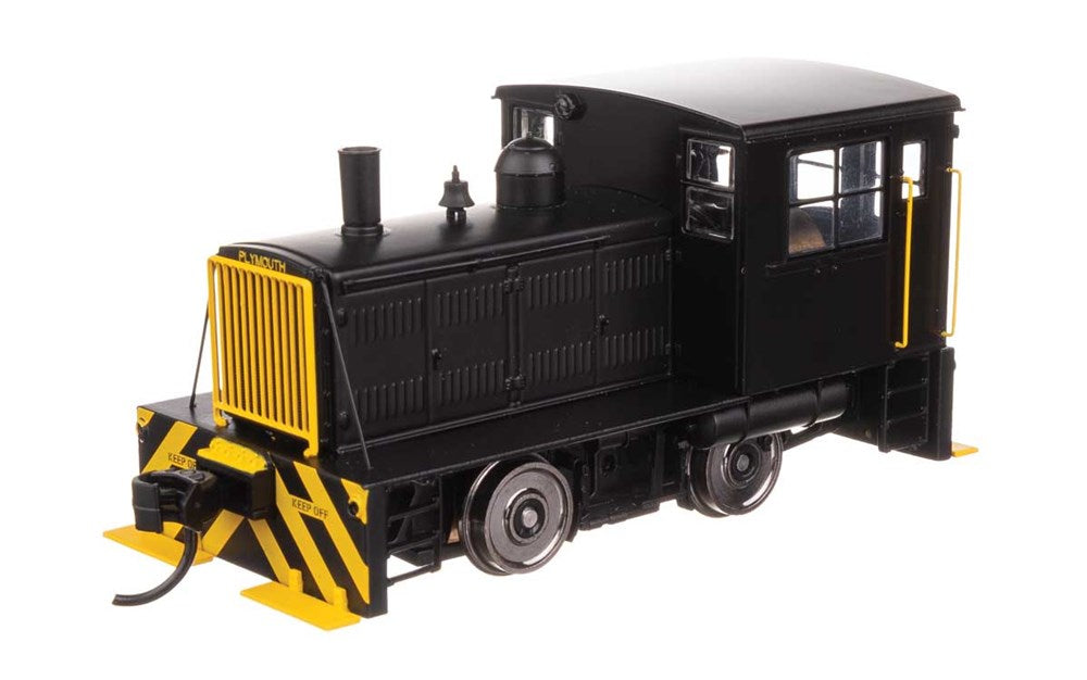 Walthers Mainline 910-10019 HO Plymouth ML-8 Industrial Switcher - Standard DC -- Black with Yellow Stripes