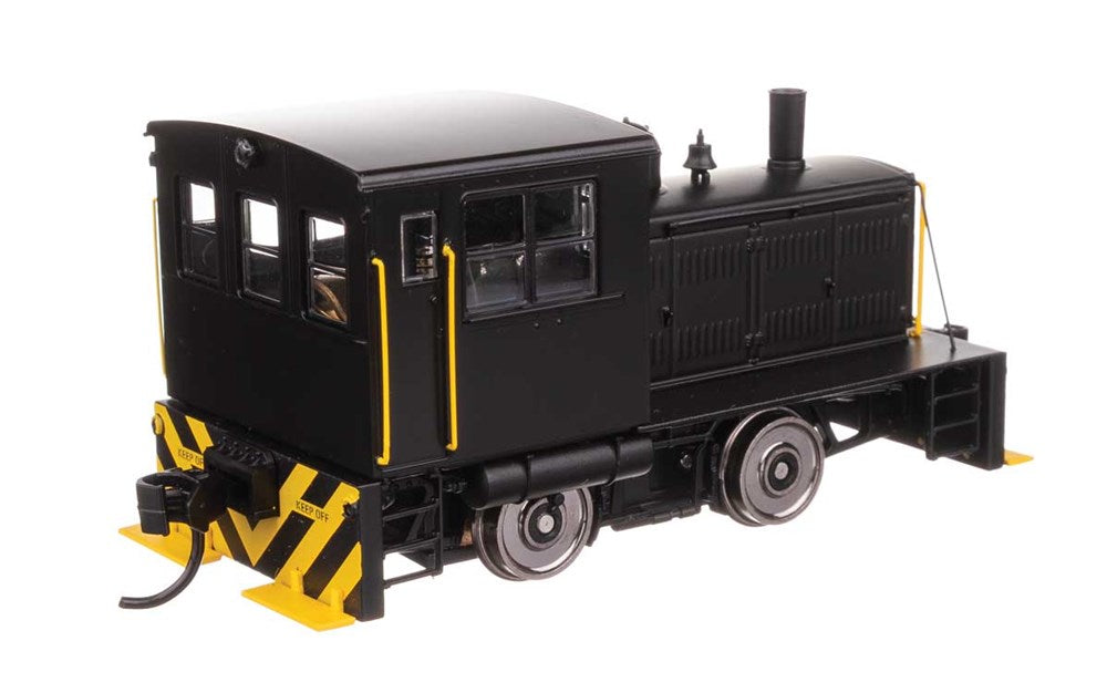 Walthers Mainline 910-10019 HO Plymouth ML-8 Industrial Switcher - Standard DC -- Black with Yellow Stripes