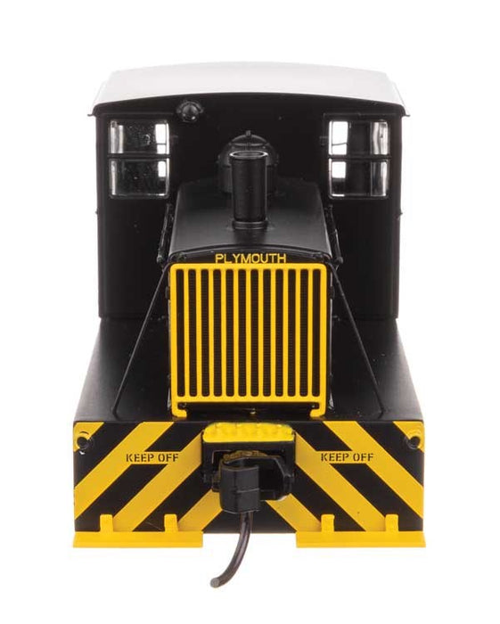 Walthers Mainline 910-10019 HO Plymouth ML-8 Industrial Switcher - Standard DC -- Black with Yellow Stripes