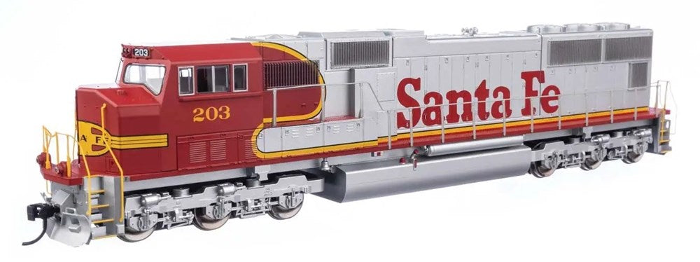 Walthers Mainline 910-11001 HO EMD SD75M - Standard DC -- Santa Fe #203 (red, silver, Superfleet)