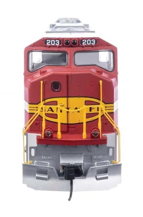 Walthers Mainline 910-11001 HO EMD SD75M - Standard DC -- Santa Fe #203 (red, silver, Superfleet)