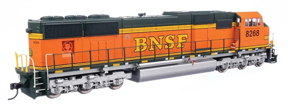 Walthers Mainline 910-11003 HO EMD SD75M - Standard DC -- BNSF Railway #8268 (orange, black, green, silver, Heritage II)