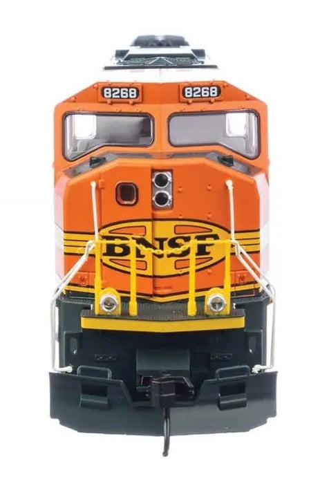 Walthers Mainline 910-11003 HO EMD SD75M - Standard DC -- BNSF Railway #8268 (orange, black, green, silver, Heritage II)