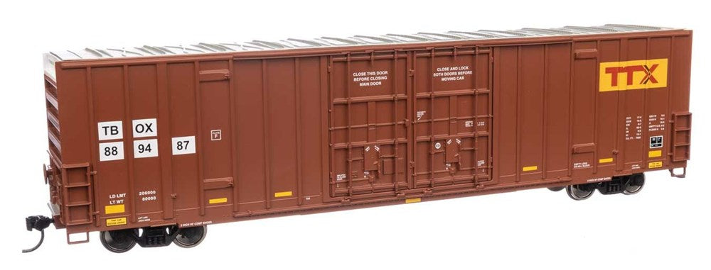 Walthers Mainline 910-3039 HO 60' High Cube Plate F Boxcar - Ready to Run - TTX TBOX #889487