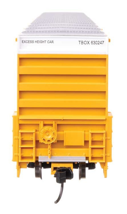 Walthers Mainline 910-3119 HO 60' High Cube Plate F Horizontal Post Boxcar - Ready to Run -- TTX TBOX #630247 (yellow, black, High Lettering)