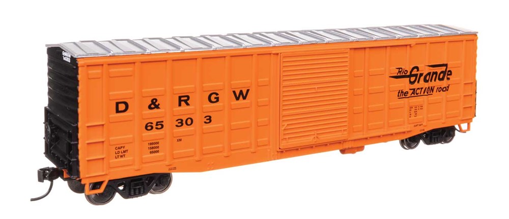 Walthers Mainline 910-46711 HO 50' Waffle Side Boxcar - Ready To Run -- Denver & Rio Grande Western (TM) #65303 (Youngstown Door)