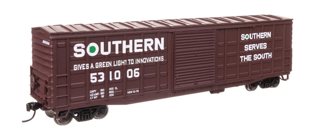 Walthers Mainline 910-46724 HO 50' Waffle Side Boxcar - Ready To Run -- Southern Railway #531006 (Youngstown Door)