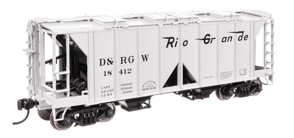 Walthers Mainline 910-49712 HO ACF 1958 Cu Ft Covered Hopper - Ready to Run -- Denver & Rio Grande Western(TM) #18412